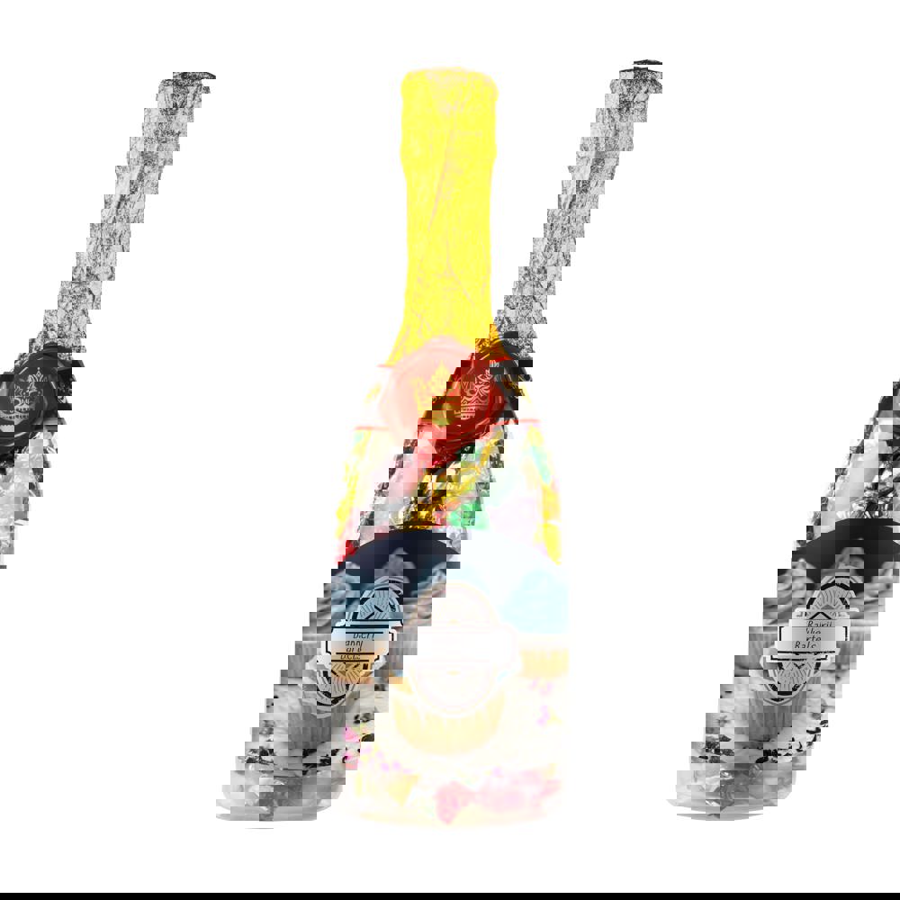 Champagnerflasche mit Metallic Sweets