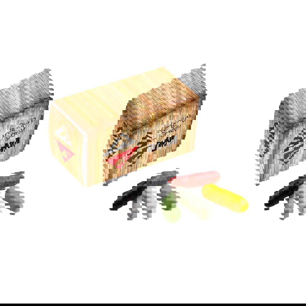 Containerbox gefüllt mit Süßigkeiten