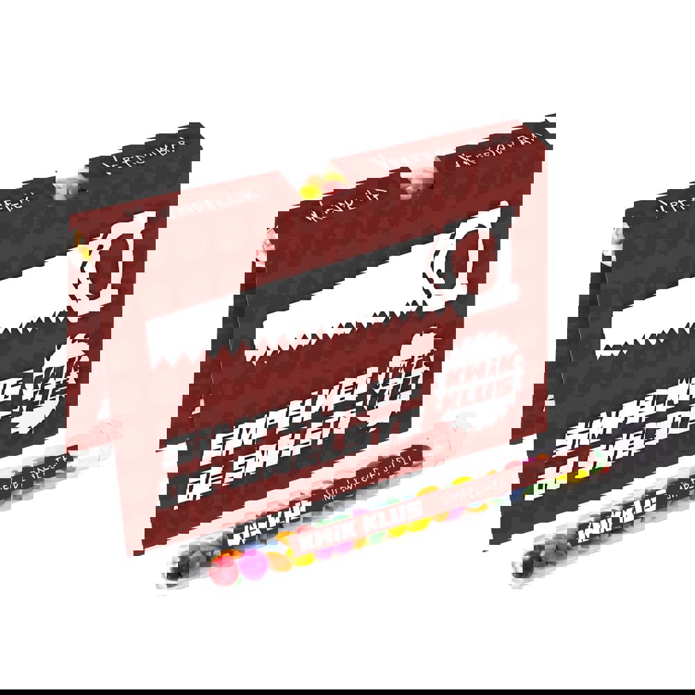 Faltkarte mit einem gefüllten Reagenzglas